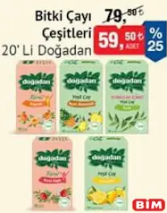 DOĞADAN BİTKİ ÇAYI ÇEŞİTLERİ 20'Lİ fiyat ve kampanya bilgisi